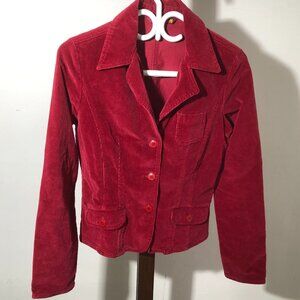 Corduroy red fitted blazer - Size M